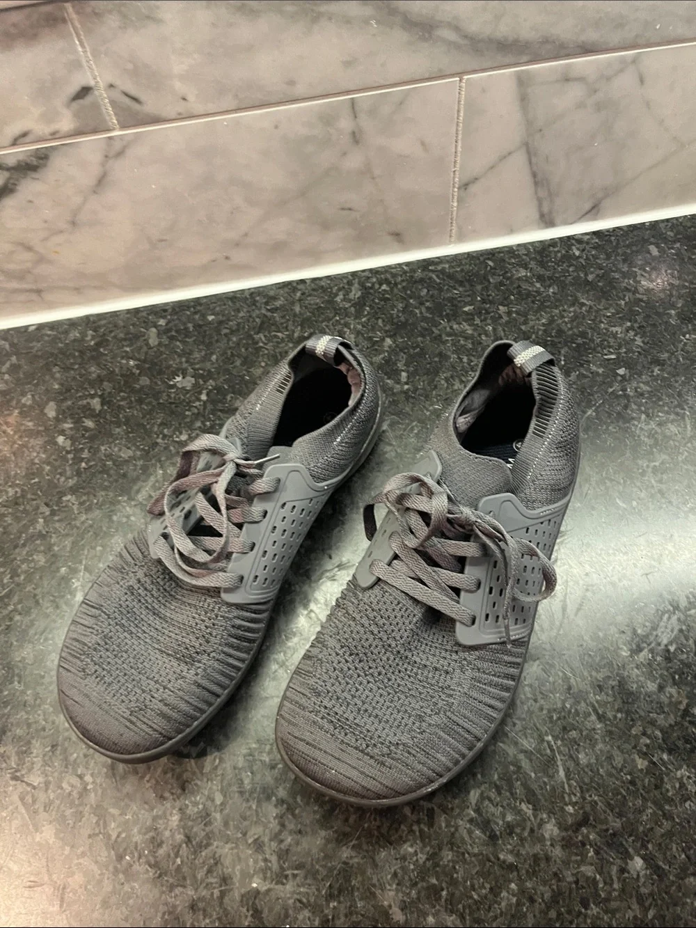 Men's Grey Knit Lightweight WHITIN Lace-Up Sneakers